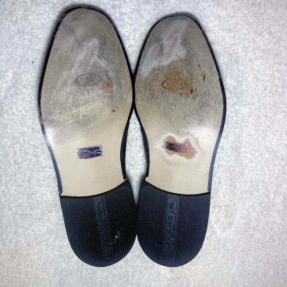 FLORSHEIM BLACK LEATHER SPLIT TOE OXFORDS 11.5D LEATHER UPPER AND LINING BALANCE - Picture 8 of 9